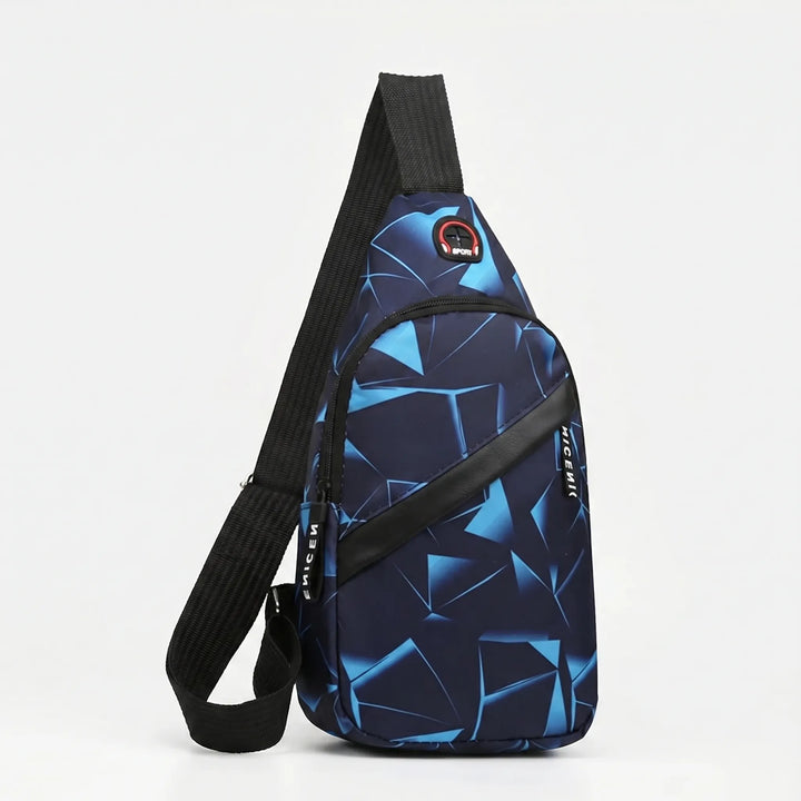 Geometrische Oxford Crossbody-Tasche, kompakt & leicht, optimal für Sport & täglichen Gebrauch.