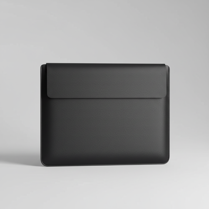 Detailansicht der hochwertigen Verarbeitung dieser eleganten Laptop Hülle für sicheren Geräteschutz.