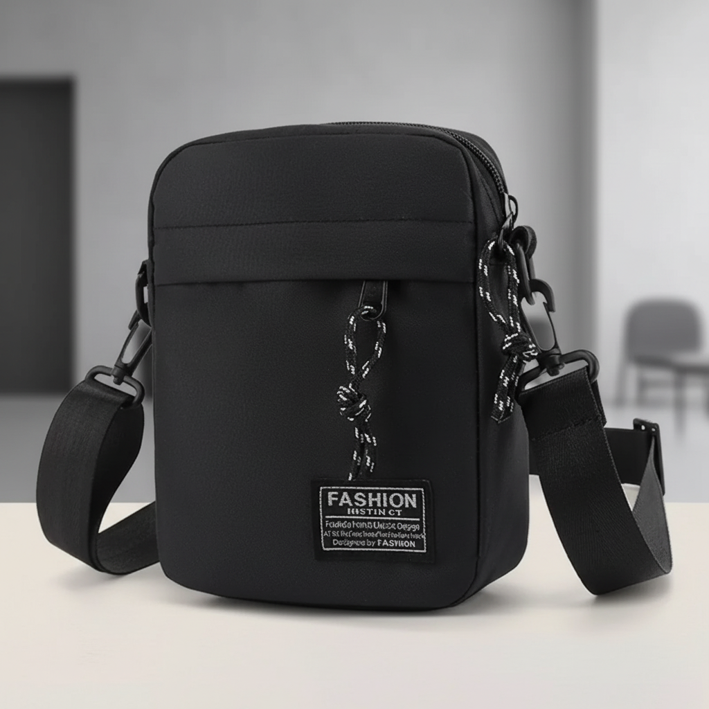 Unisex Crossbody-Umhängetasche, klein & robust aus Oxford-Stoff für den Alltag. Perfekt für Reise.