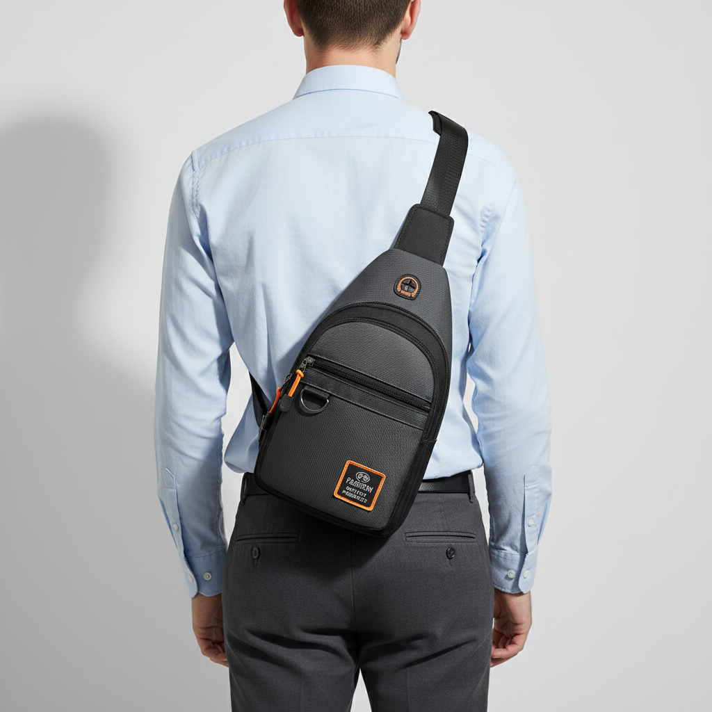Kompakte Unisex Tasche für Handy, Geldbeutel & kleine Gegenstände – Brusttasche für Sportler.