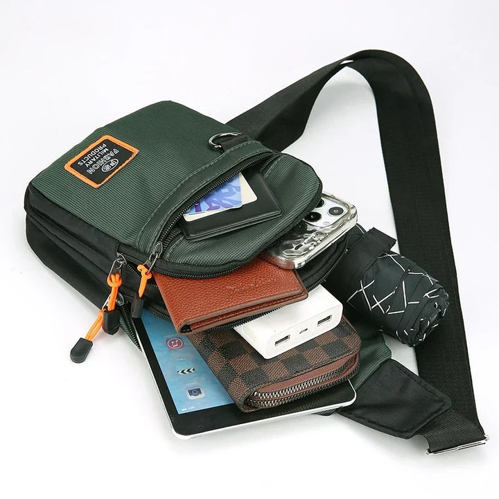 Bequeme, verstellbare Unisex Crossbody-Tasche, perfekt für lange Tage & aktive Nutzung im Alltag.