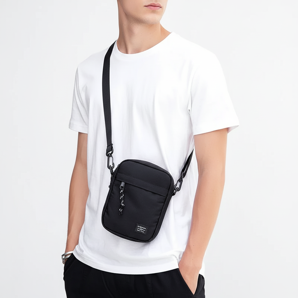 Unisex-Crossbody-Tasche, eine kleine und praktische Umhängetasche für den täglichen Gebrauch und Reisen.