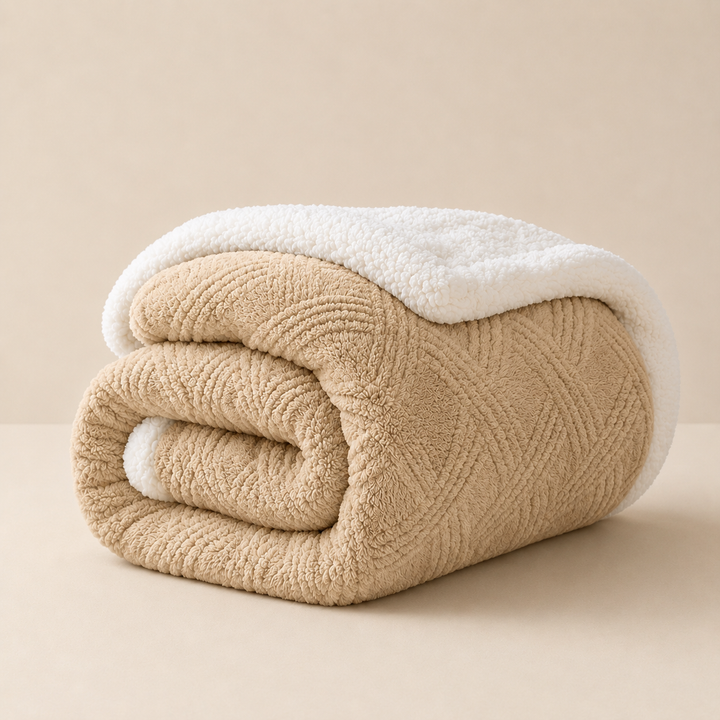 Dicker, weicher Jacquard-Strick der Winter-Wurfdecke für extra Wärme.