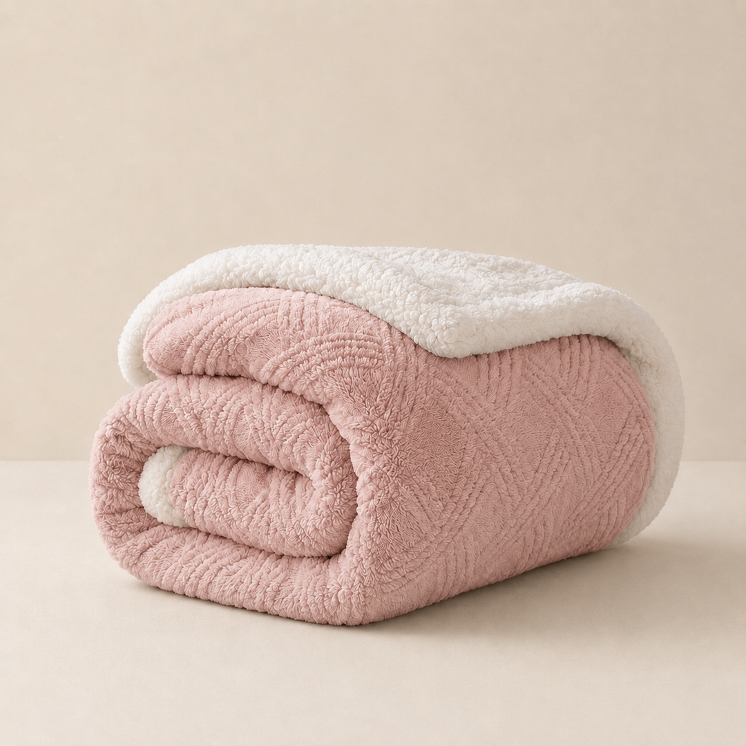 Kuschelige Strickdecke, luxuriöser Komfort für entspannte Abende zu Hause.
