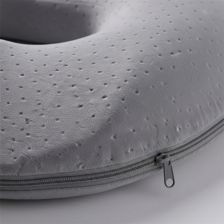 Schmerzlinderndes ergonomisches Sitzkissen, optimiert für Steißbein & Rücken, perfekt für lange Sitzperioden.