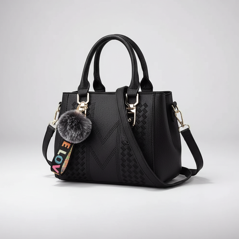 Feminine Satchel-Handtasche aus robustem PU-Leder, ideal für geordnete Aufbewahrung.