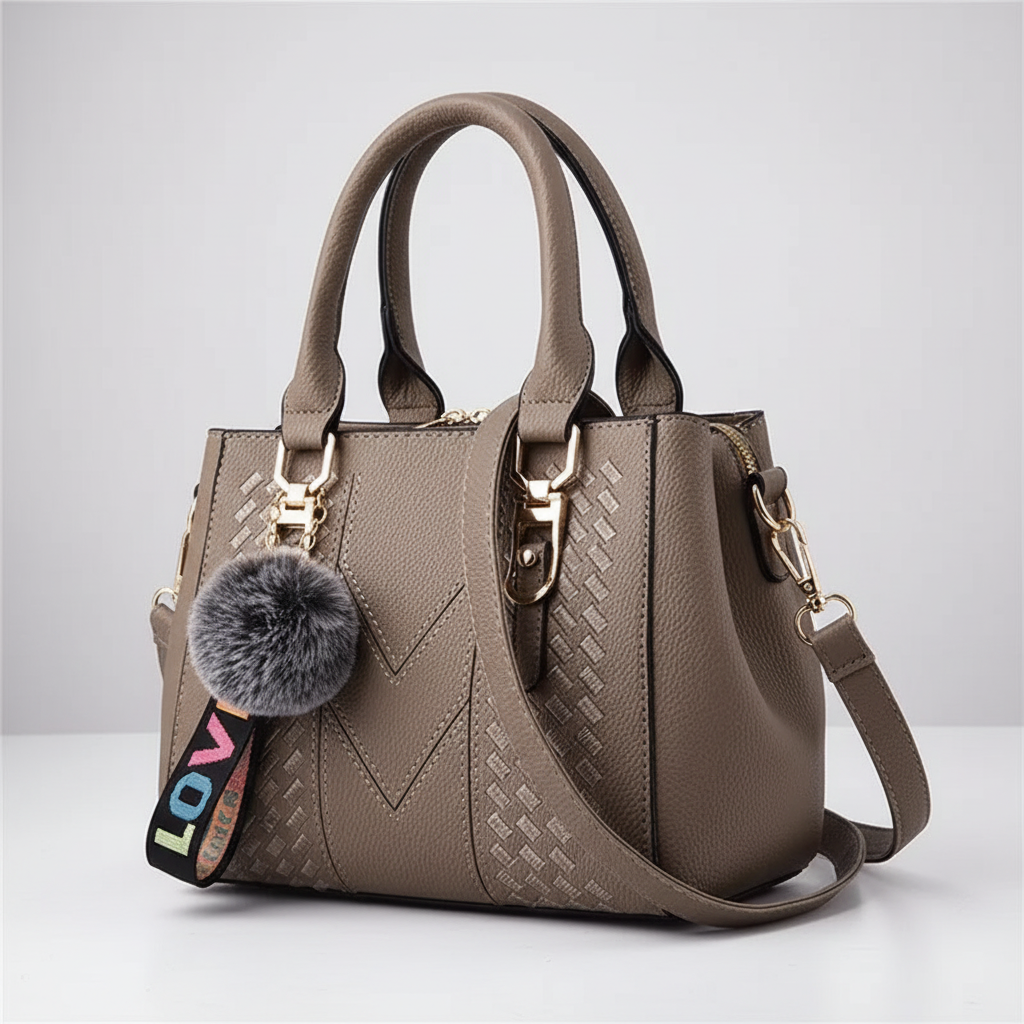 Praktische Damen-Crossbody-Tasche aus PU-Leder, eleganter Satchel-Stil für unterwegs.