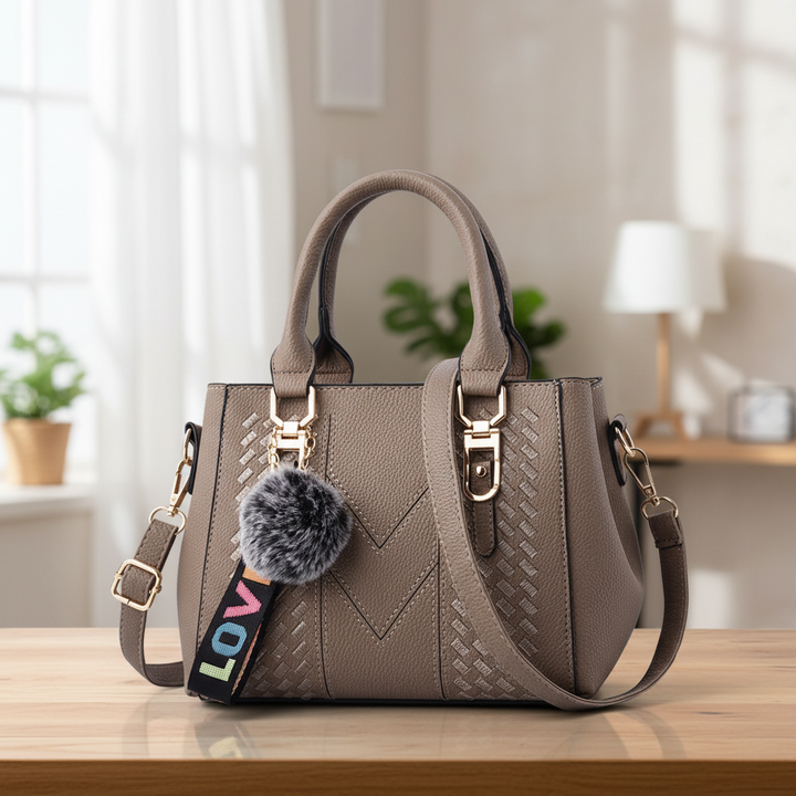 Elegante Damen Satchel-Tasche aus PU-Leder mit strukturiertem Design für Organisation.