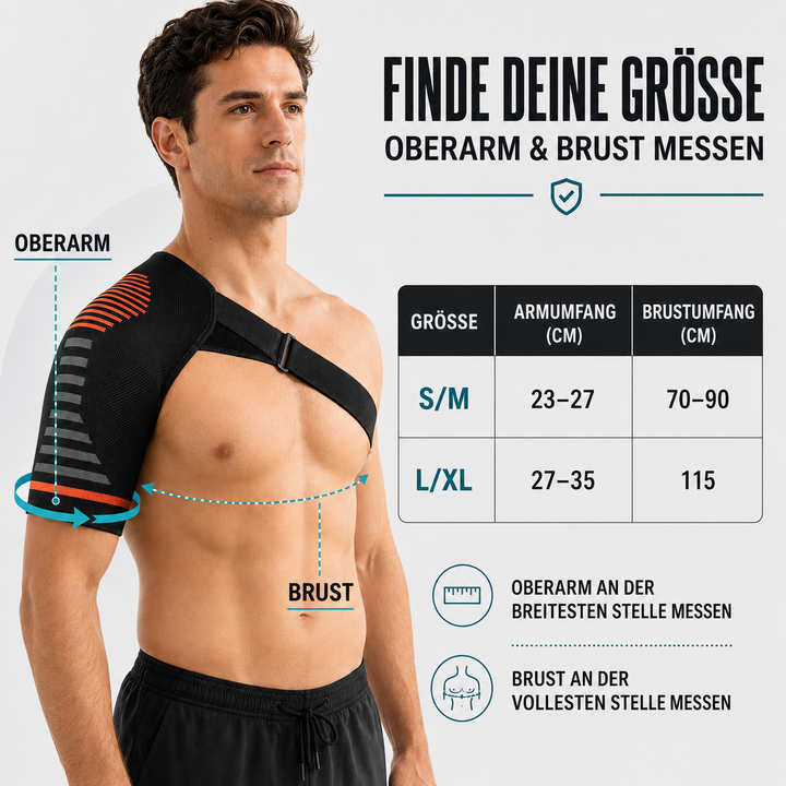 Unisex Kompressionsmanschette, ideal für Schulter-Genesung, Schmerzlinderung und sportliche Aktivitäten.