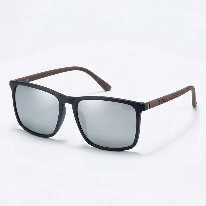 Modische eckige Herren Sonnenbrille, polarisiert, bietet UV400 Schutz & blendfreie Sicht für stilbewusste Männer.