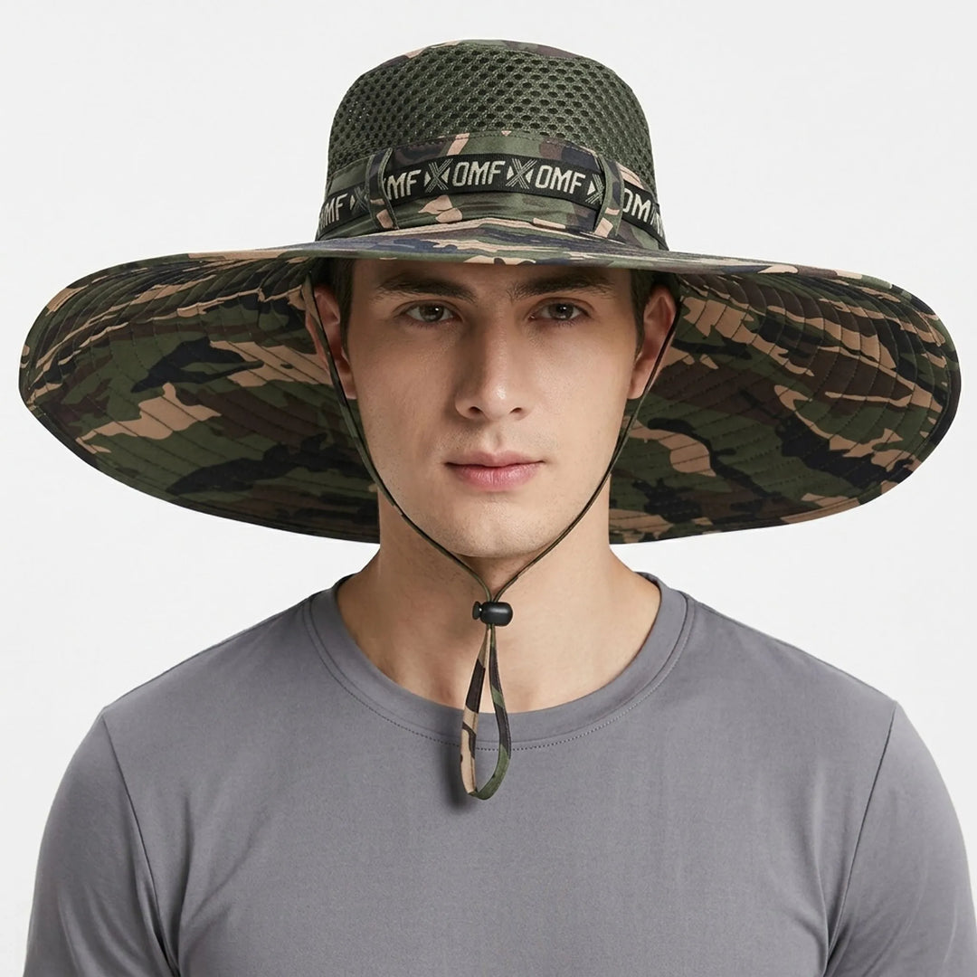 Schützender Garten-Sonnenhut, unisex, mit UV-Schutz & verstellbarer Passform.