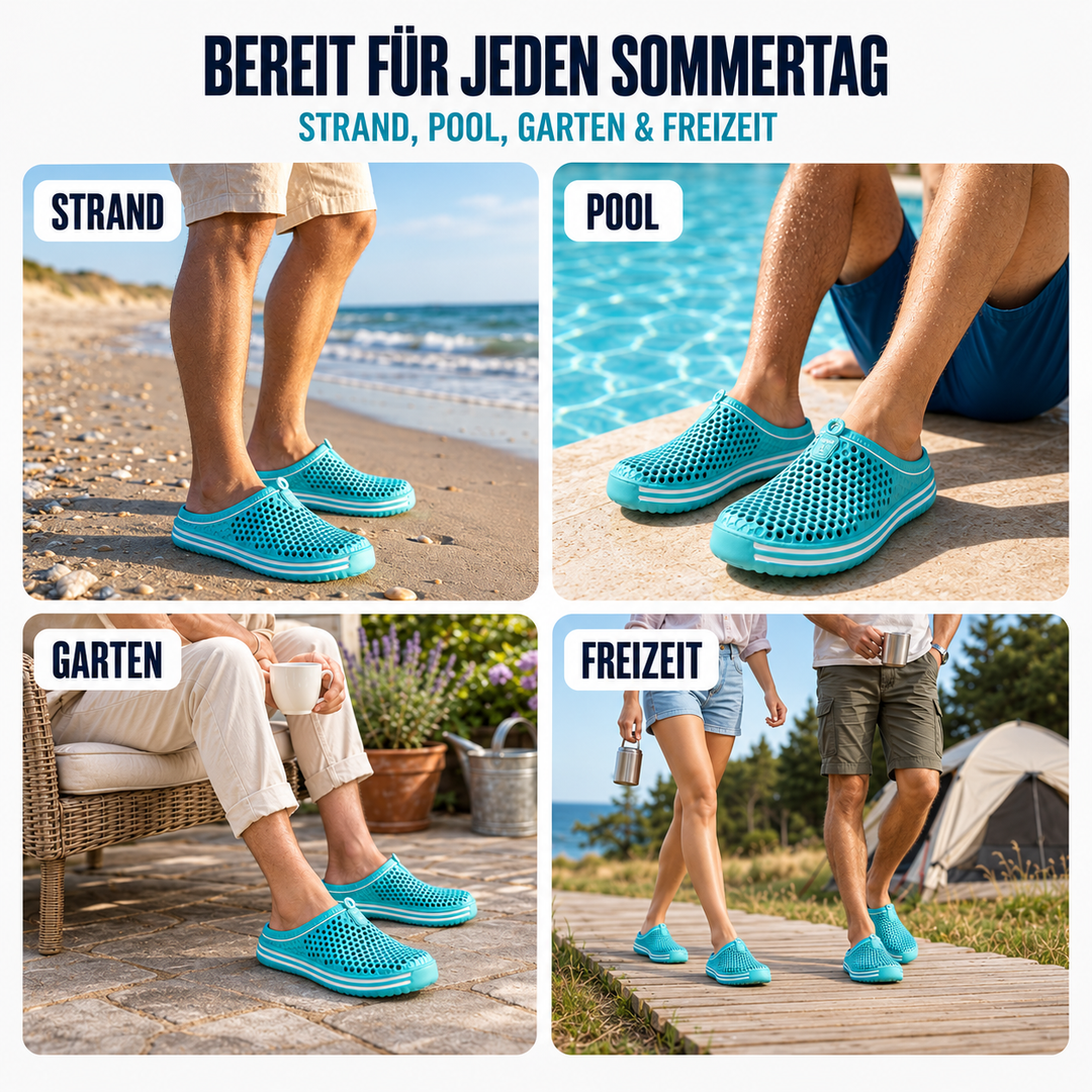 Schnelltrocknende Wassersandale, unisex, durchbrochen, Slip-On für Strand, Pool & aktive Tage.