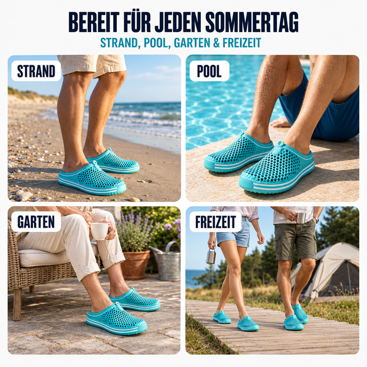 Schnelltrocknende Wassersandale, unisex, durchbrochen, Slip-On für Strand, Pool & aktive Tage.