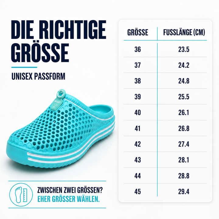 Bequeme Unisex Komfort-Badesandale, durchbrochenes Design, Slip-On, für entspannte Sommertage.