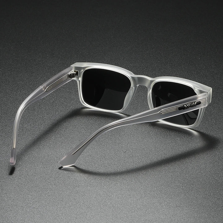 Unisex Reise-Sonnenbrille, eckig, polarisiert, UV400 Schutz, für klare Sicht unterwegs.