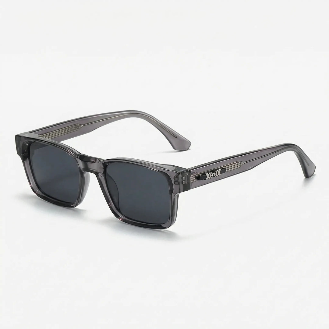 Polarisierte Unisex Sonnenbrille mit UV400 Filter, eckiger Rahmen, ideal für Autofahrer.