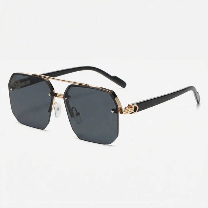 Modische Herren Sonnenbrille, quadratisch und retro, ein markantes Accessoire mit UV-Schutz.