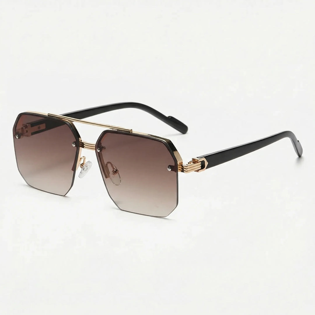 Elegante quadratische Retro-Sonnenbrille für Herren, modernes Design und zuverlässiger UV-Schutz.