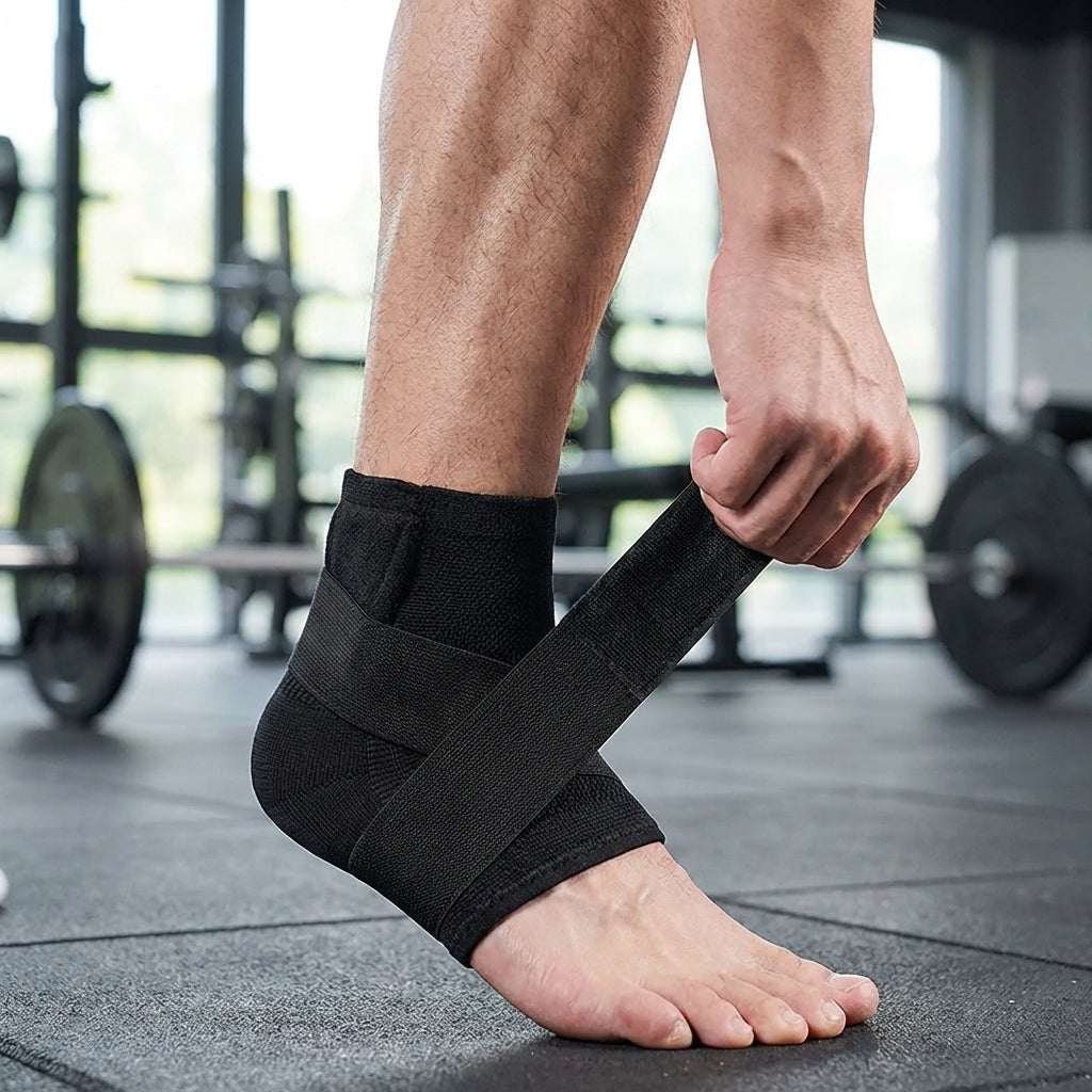 Verstellbare Knöchelstütze für sicheren Halt im Sport & Alltag. Kompressionsbandage zur Prävention & Rehabilitation.