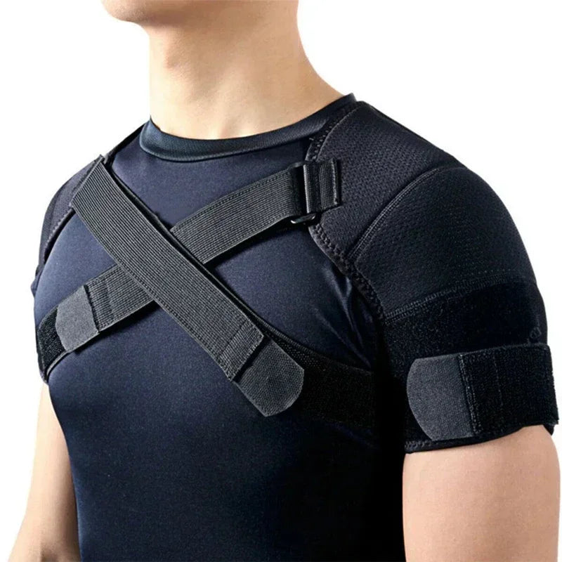 Schulterbandage zur Linderung von Rückenschmerzen & zur Haltungskorrektur. Unisex, verstellbar & stabilisierend.