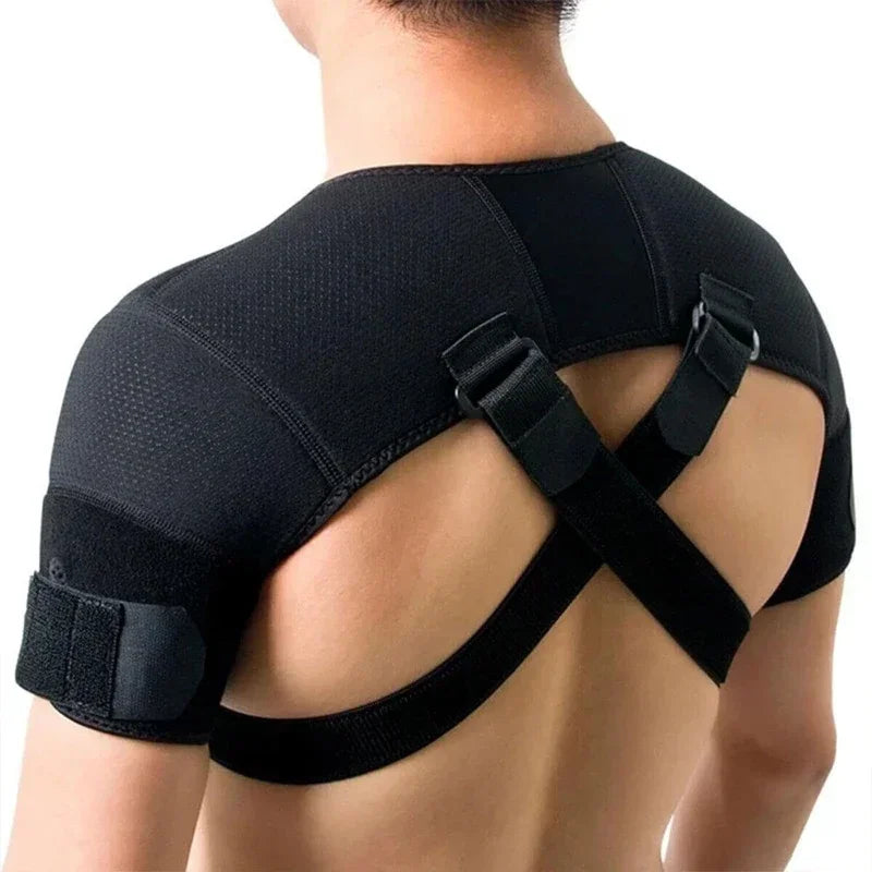 Sportbandage zur Stabilisierung der Schulter & Haltungsverbesserung. Verstellbare Kompressionsbandage für Unisex.