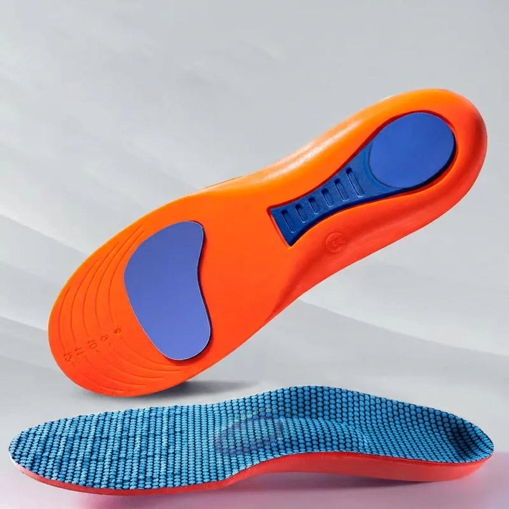 Atmungsaktive Unisex-Einlegesohlen für Schuhe, bieten stoßdämpfenden Komfort und orthopädische Fußstütze für Sport und Alltag.