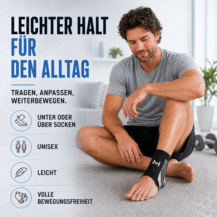 Unisex Knöchelstütze, passt sich jedem Fuß an, für effektiven Gelenkschutz.