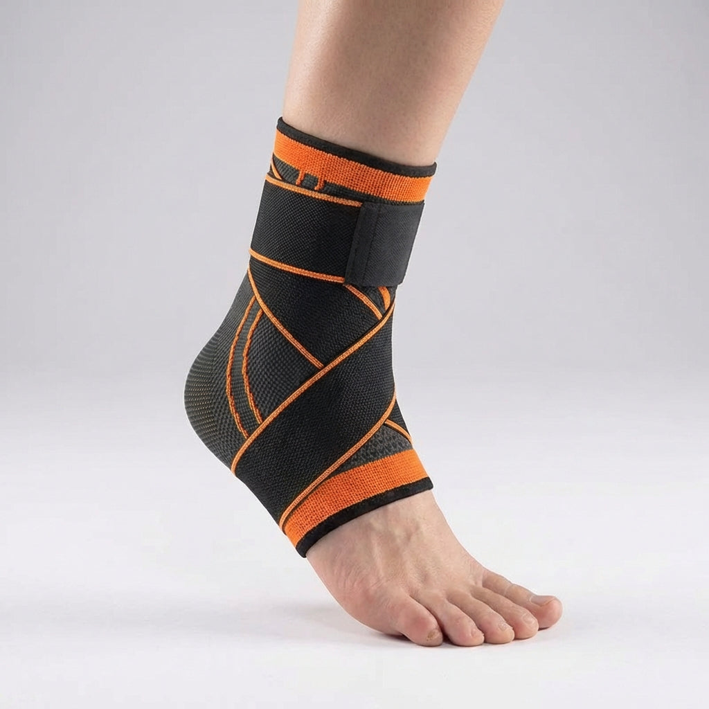 Knöchel-Kompressionsbandage, schützt Gelenke, ideal für Wandern, Laufen & Fitness.