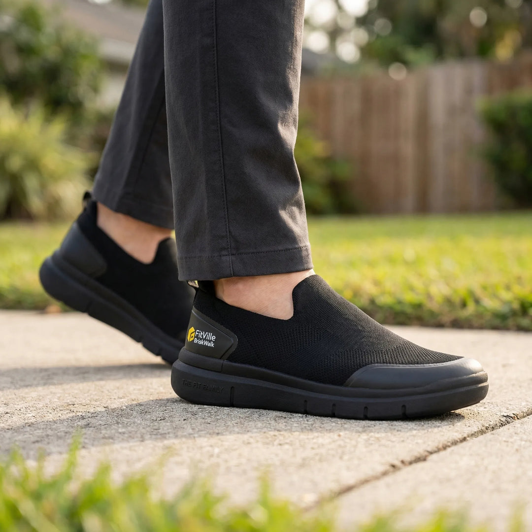 Herren Komfort-Gehschuh, extra breit, Slip-On, seitlich. Ideal für Hallux Valgus & Fersensporn.