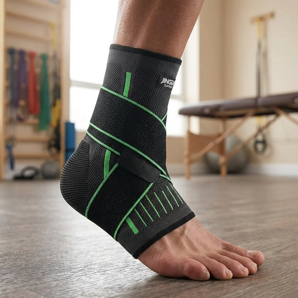 Unisex Kompressions-Knöchelbandage für gezielte Unterstützung und Schmerzlinderung bei Fussgelenk-Verstauchung.