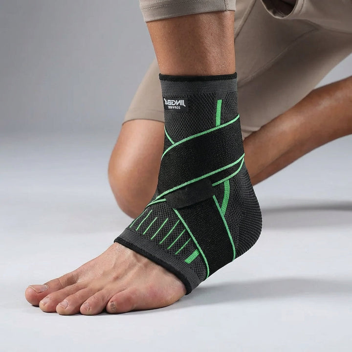 Verstellbare, atmungsaktive Unisex Knöchelbandage für Kompression & Gelenkstütze im Alltag & Sport.