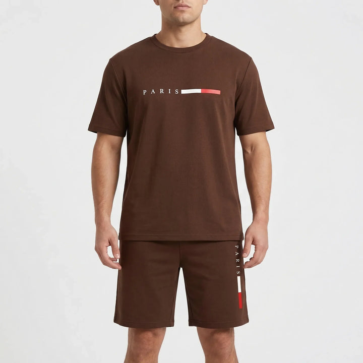 Leichter, atmungsaktiver Herren Jogginganzug in Schwarz; ideal für Activewear & Sommer.