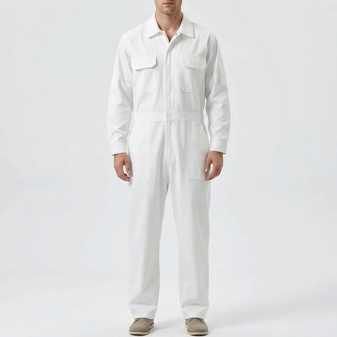 Damen Langarm-Cargo-Jumpsuit im urbanen Streetwear-Look; mit praktischen Cargotaschen.
