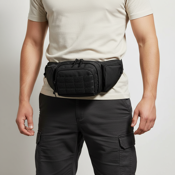 Robuste, wasserdichte Outdoor-Bauchtasche, perfekt für Wanderungen und Alltag, zur Organisation Ihrer Essentials.