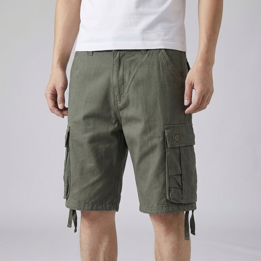 Hochwertige knielange Herren Cargo-Shorts für Outdoor-Aktivitäten, Freizeit und einen aktiven Alltag.