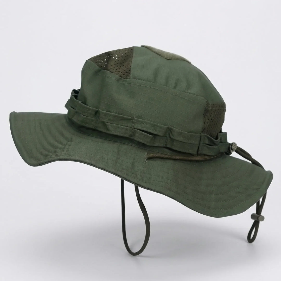 Vielseitiger Herren Boonie Hut: Taktisch, breiter Rand, UV-Schutz, ideal zum Wandern & Angeln.