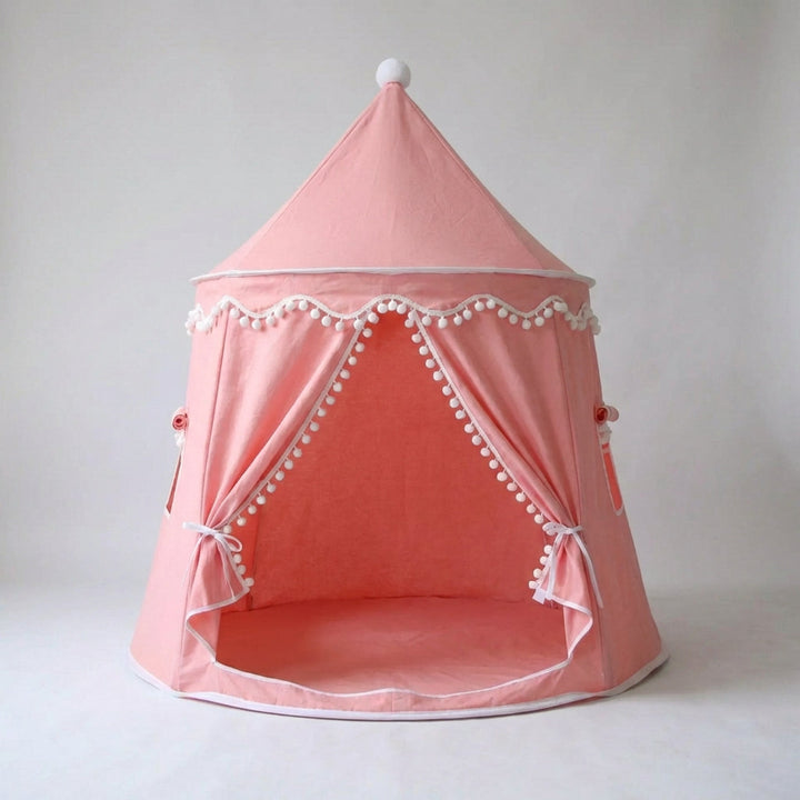 Rosa Kinder Spiel-Tipi, faltbares Zelt als gemütliches Spielhaus im Kinderzimmer, ideal für Mädchen & Rollenspiele.