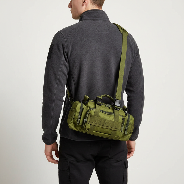 Modulare taktische Hüfttasche aus strapazierfähigem Nylon, unisex Design.