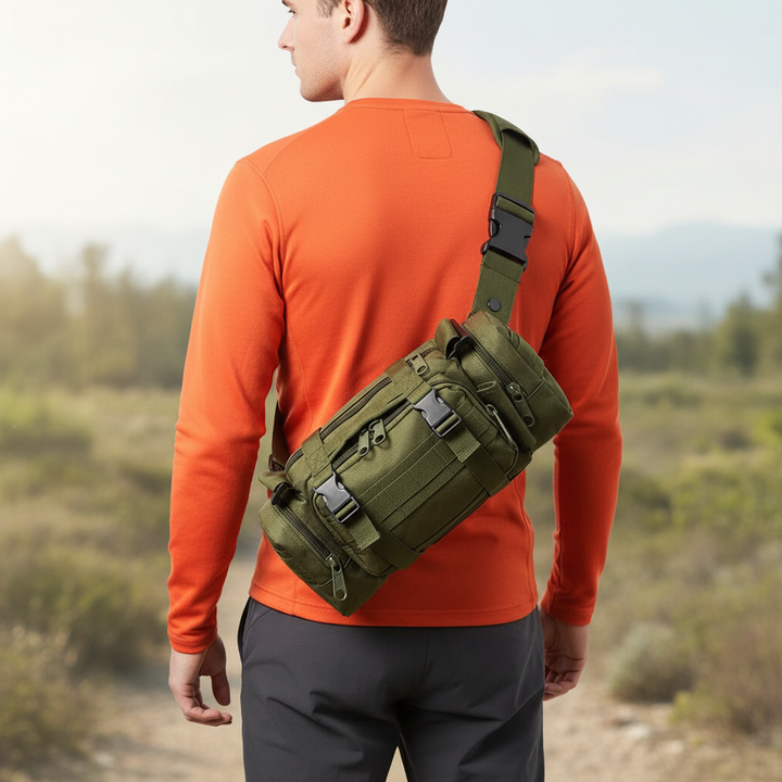 Unisex taktische Hüfttasche aus robustem Nylon für Outdoor & Abenteuer.