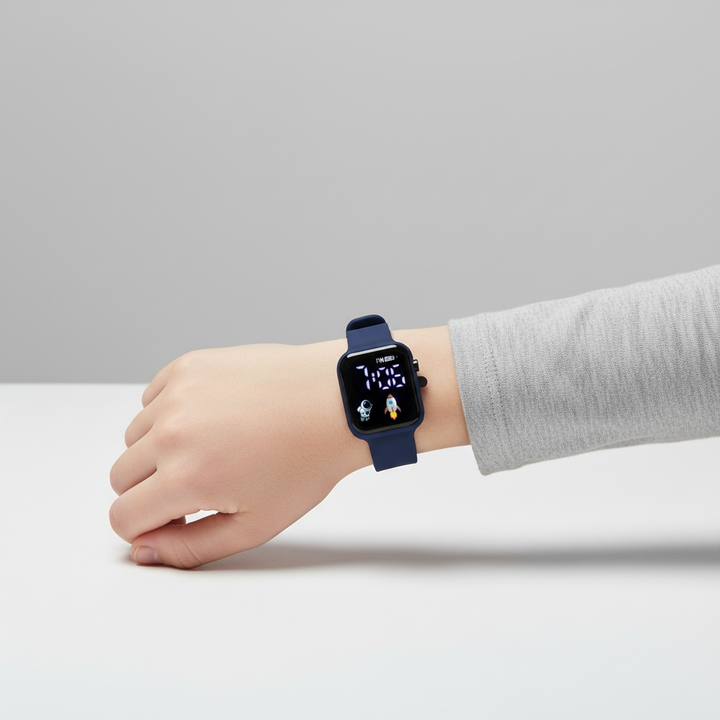 Coole Kinder Touchscreen Smartwatch im Weltraum-Design; digitale Uhrzeit, langlebig.