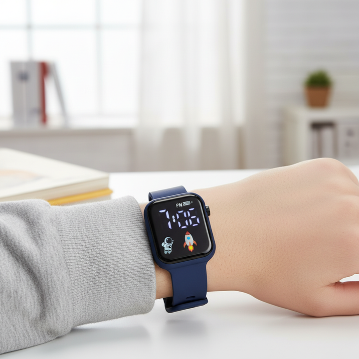 Robuste Kinder Smartwatch mit Touchscreen für Schüler, ideal für Spiel & Sport.
