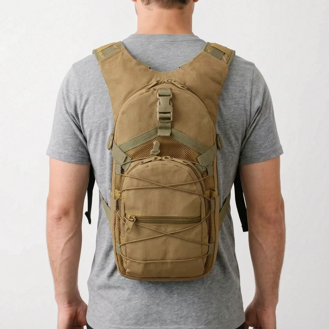 Geräumiger Sportrucksack mit Trinkblasen-Kompatibilität, ideal für Outdoor-Wandern & Abenteuer.