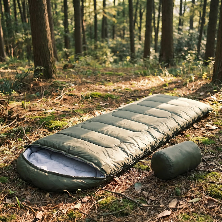 Ultraleichter Decken-Schlafsack für Camping, Trekking & Outdoor. Kompakter Unisex Schlafsack aus Polyester.