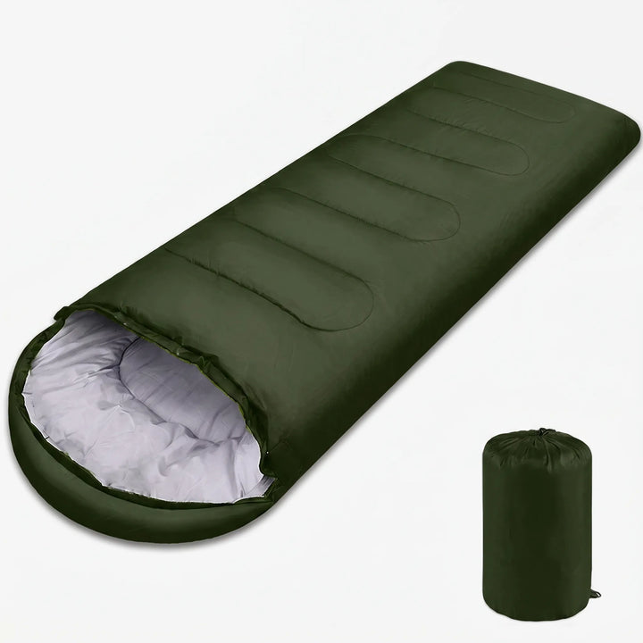 Vielseitiger ultraleichter Deckenschlafsack. Perfekt für Camping, Wandern & Reisen. Wasserabweisendes Design.
