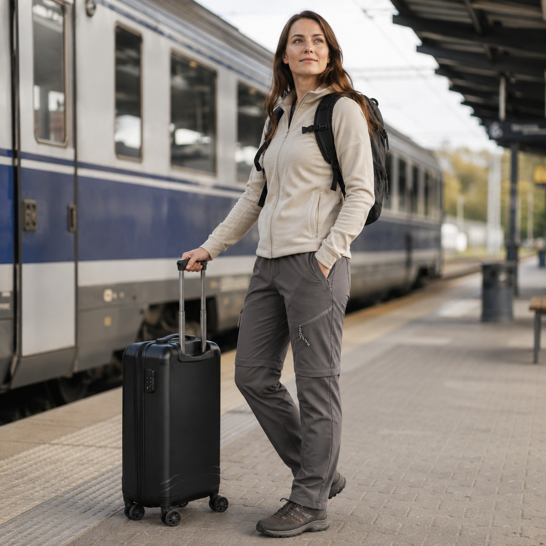 Olivgrüne taktische Herrenhose mit Zip-off Funktion. Ideal für Outdoor-Aktivitäten im Frühling & Sommer.