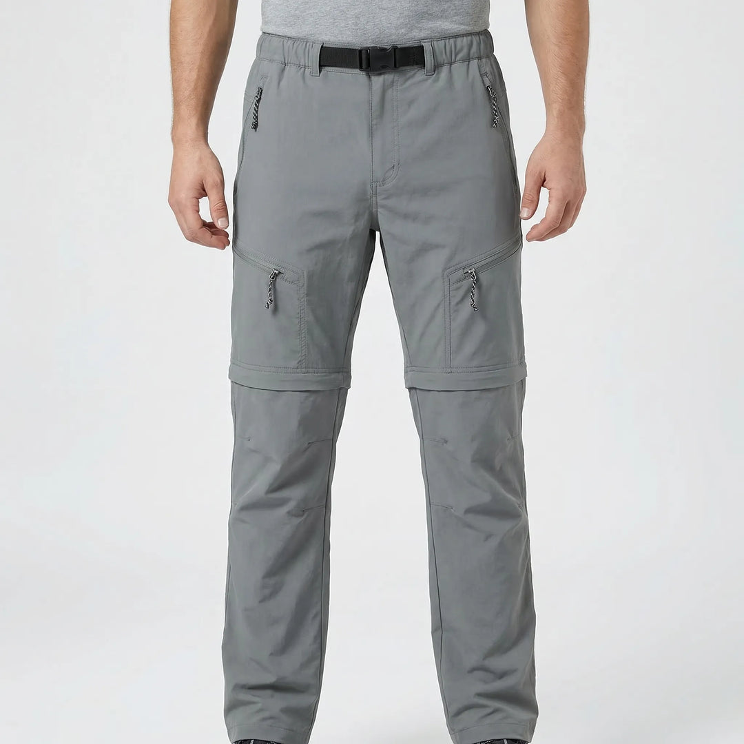 Khaki Herren Abzippbare Outdoorhose, leicht & atmungsaktiv. Ideal für Sommer-Trekkingtouren.