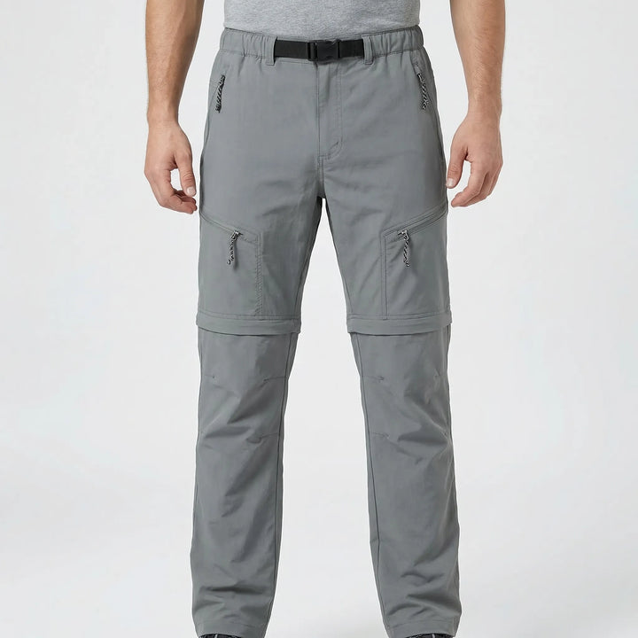 Khaki Herren Abzippbare Outdoorhose, leicht & atmungsaktiv. Ideal für Sommer-Trekkingtouren.