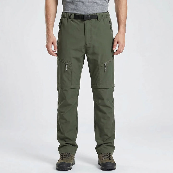 Vielseitige schwarze Herren Zip-off Hose. Robust & funktional als Wander- & Taktische Hose.