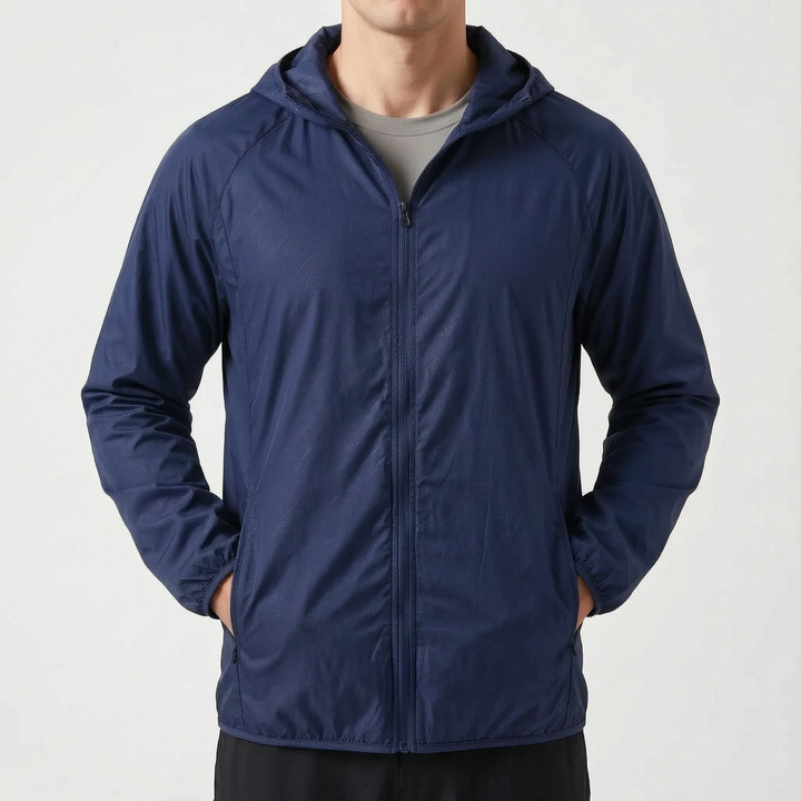 Leichter Unisex TrekLite Regenjacke, winddicht und wasserabweisend für Outdoor-Abenteuer.
