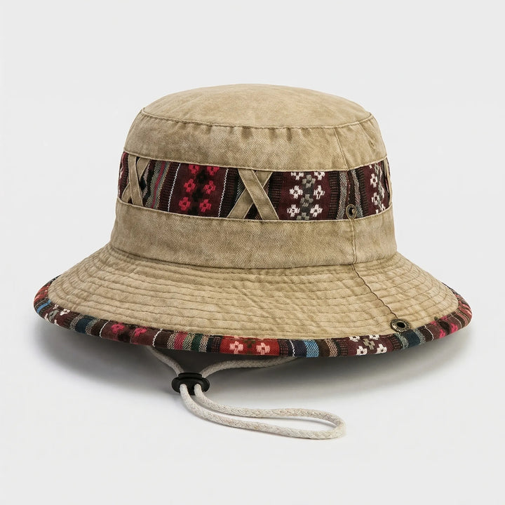 Olivbrauner Breitkrempiger UV-Sonnenhut, ideal für Outdoor, Reise, Angeln. Robuster Unisex Sommerhut mit Sonnenschutz.